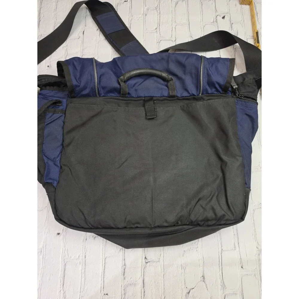 L.L. Bean Messenger Bag Blue Black 18